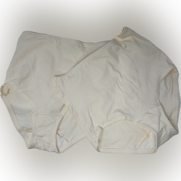 Bali 8037 Cotton Brief Light Control Panty Underwear Shaper Ivory 2 Pair Medium - Picture 1 of 6